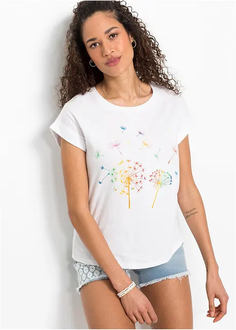 T-shirt med blomsterprint, bonprix