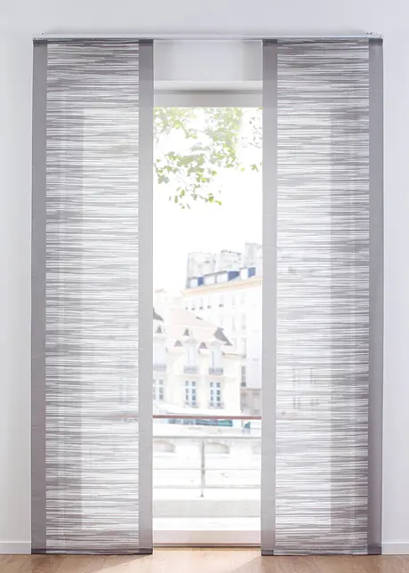 Panelgardin med tverrstriper (1-pack), bonprix