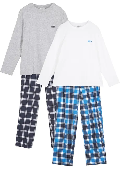 Pyjamas med økologisk bomull (4-delt sett), bonprix