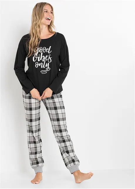 Pyjamas med oversized topp, bonprix