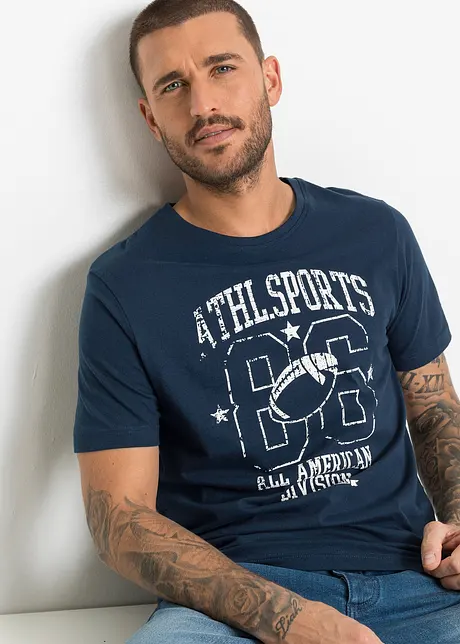 T-shirt med sporty print (2-pack), bonprix