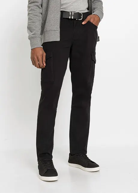 Slim Fit stretch-cargobukse, Straight, bonprix