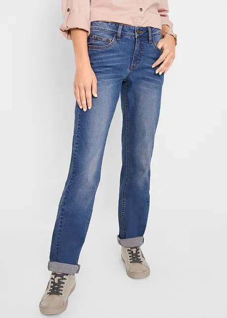 Wide Leg-jeans Mid Waist, stretch, bonprix