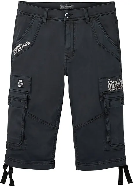 Bermudashorts i lang modell med cargolommer, Regular Fit, bonprix