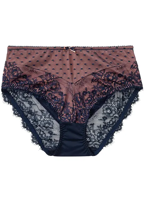 Truse med høy midje og nydelige blonder, bonprix