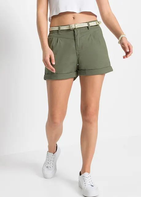 Shorts med belte, bonprix