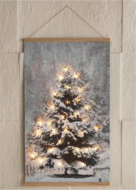 LED-lerretsbilde med juletre, bonprix