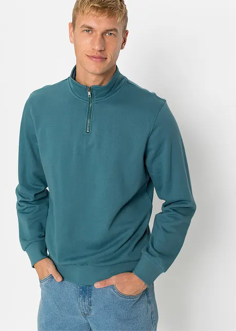 Sweatshirt med troyer-krage, bonprix
