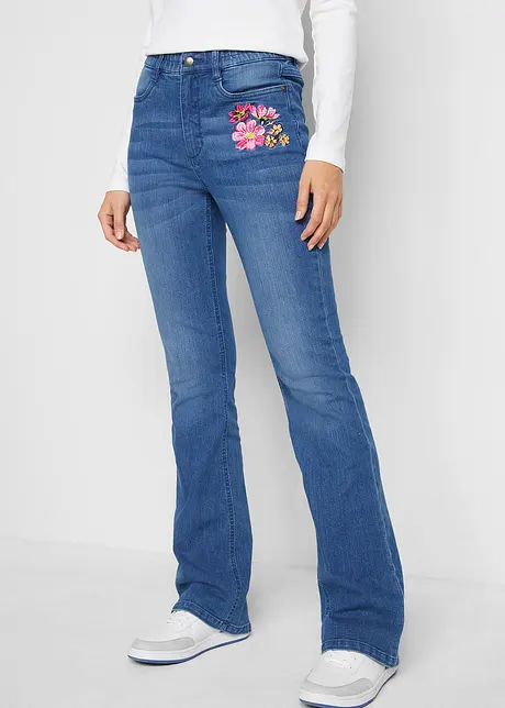 Bootcut-jeans, High Waist, komfortlinning, bonprix