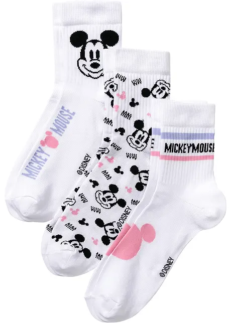 Korte tennissokker med Mikke mus (3-pack), Disney