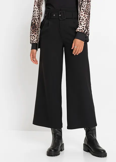 Culotte med belte, bonprix