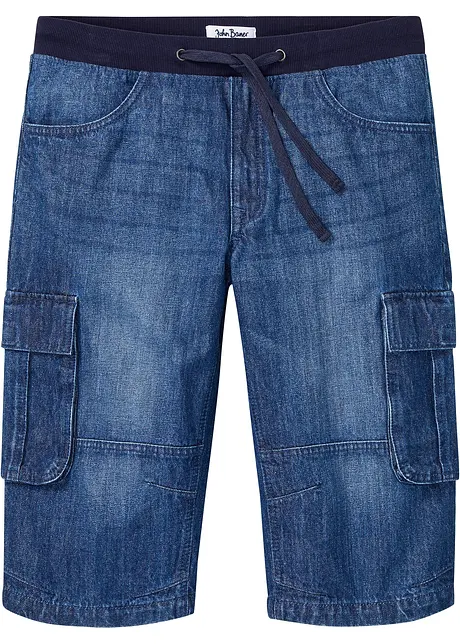 Lang bermudashorts i denim, Relaxed Fit, bonprix