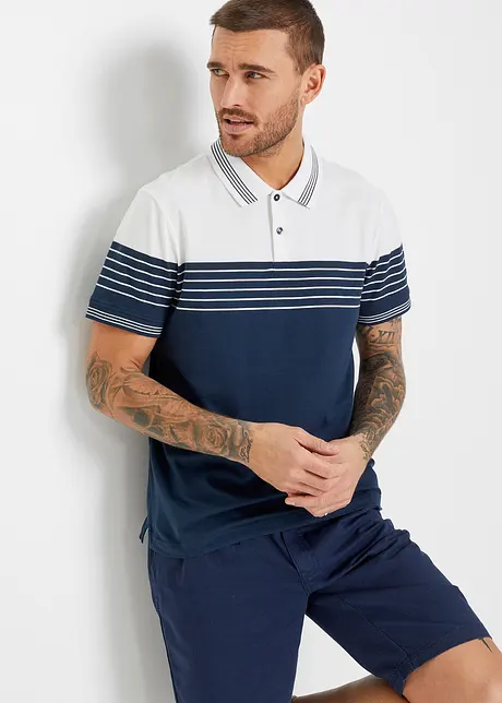 Jersey-poloshirt av ren bomull, bonprix