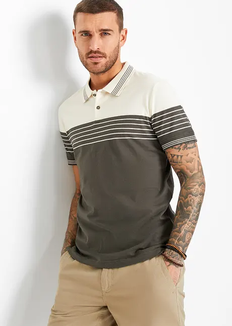 Jersey-poloshirt av ren bomull, bonprix