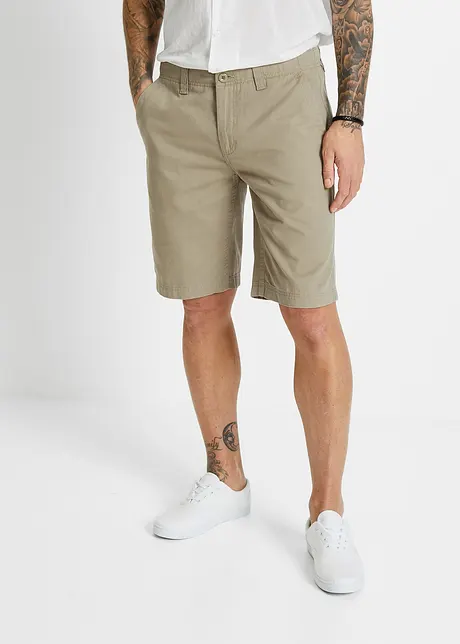 Chinos-bermuda i ren bomull, Regular Fit, bonprix