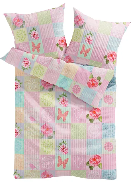 Sengesett med patchwork-print, bonprix