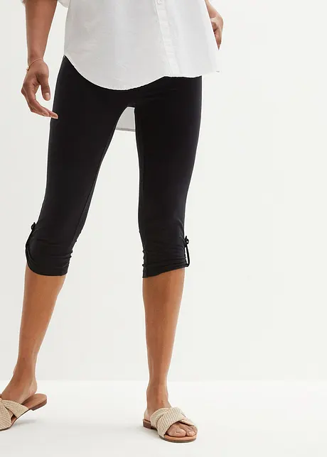 Capri-leggings med knapp, bonprix