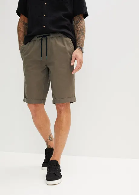 Pull on-bermudashorts i 100% bomull, Regular Fit, bonprix