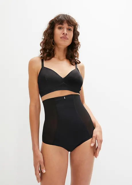 Highwaist shape-truse, middels figurformende, med økologisk bomull, bonprix