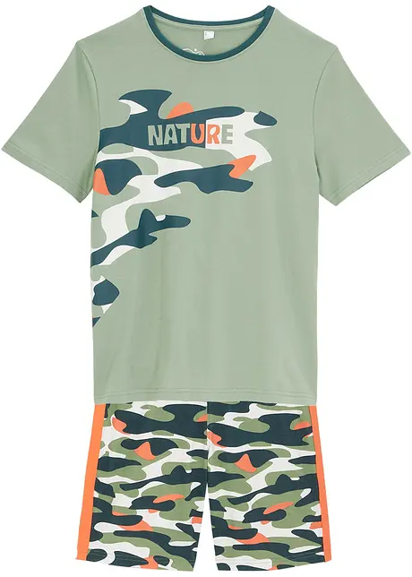 T-skjorte og shorts i 100% bomull (2-delt sett), bonprix
