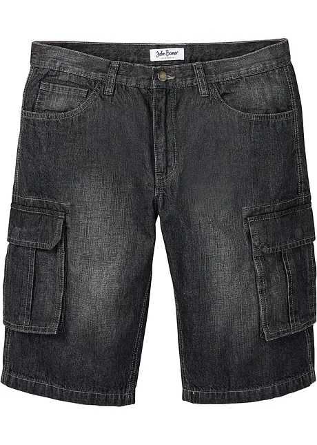 Bermudashorts i denim med cargolommer, Relaxed Fit, bonprix