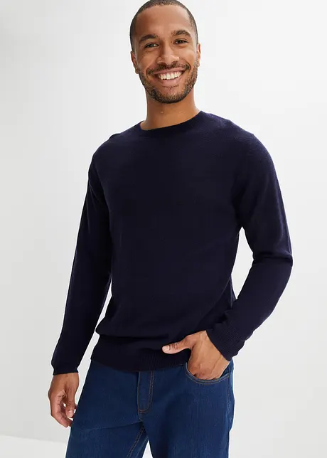 Ullgenser med andel av Good Cashmere Standard®, rund hals, bonprix