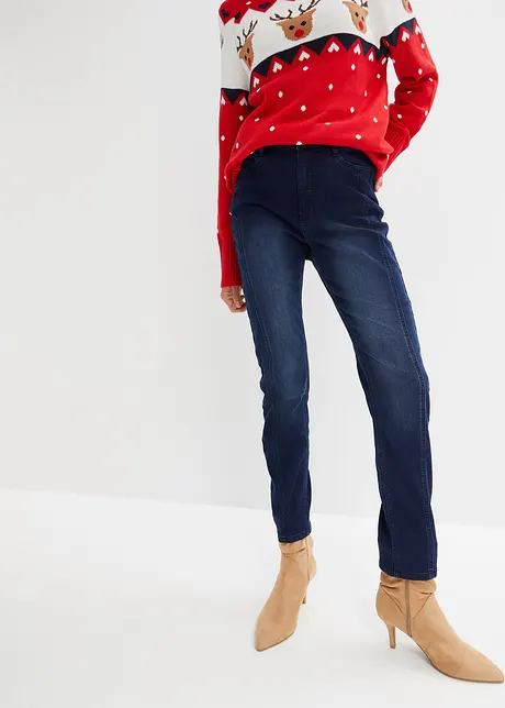 Termojeans med rette ben og elastisk linning, bpc bonprix collection