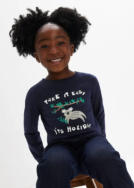 Langermet shirt med print til barn, bpc bonprix collection