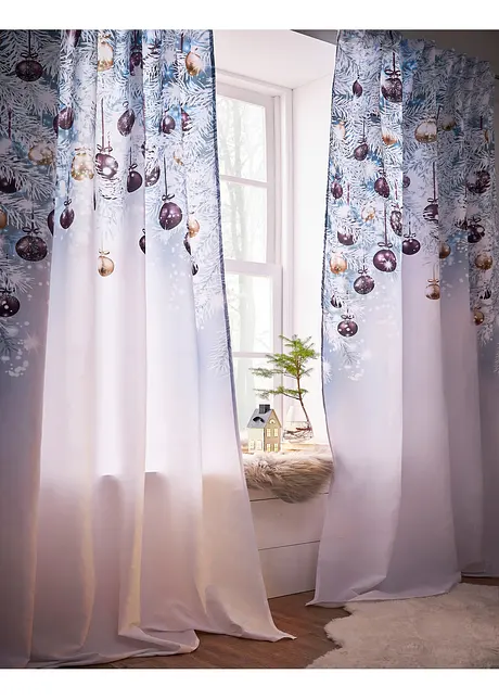 Gardin med juleprint (1 stk.), bonprix