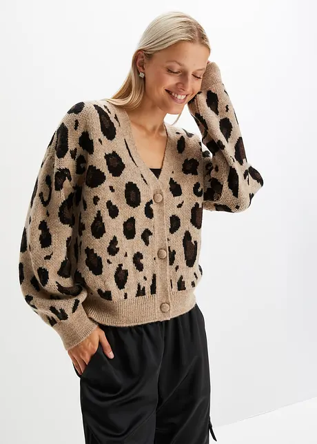 Mønstret cardigan, bonprix