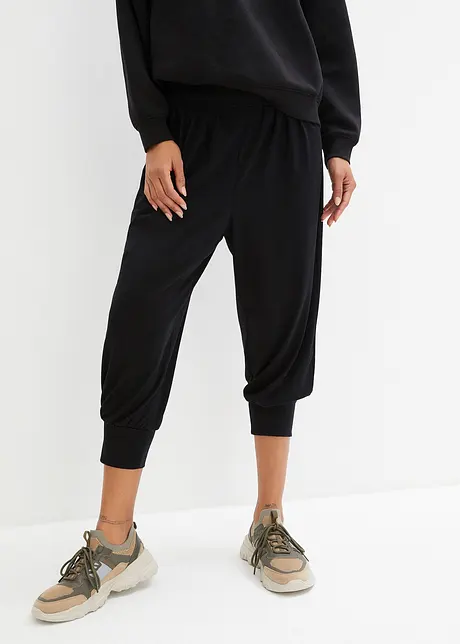 Loungewear haremsbukse i capri-lengde, bonprix