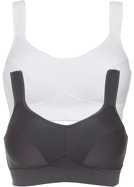 Trenings-BH med middels hold (2-pack), bonprix