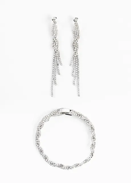 Armbånd, ørering (3-delt smykkesett), bpc bonprix collection