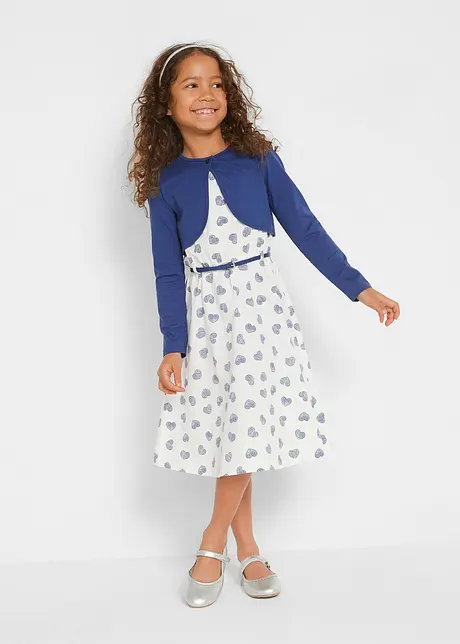Kjole, bolero og belte (3-delt sett), bonprix