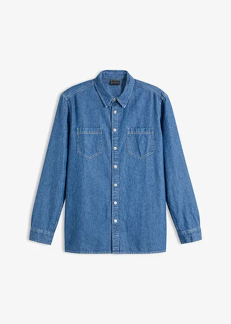 Jeansskjorte i ren bomull, bonprix