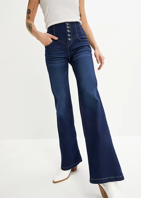 Jeans med sleng, med resirkulert polyester, bonprix