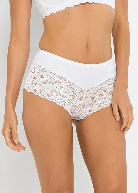 Høy truse med blonder, bonprix
