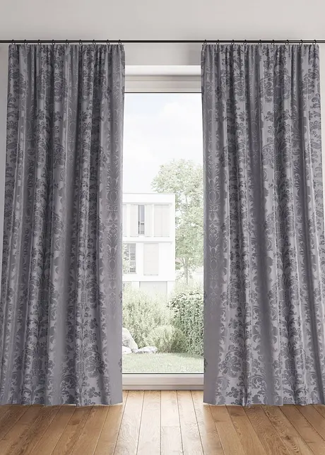 Lystett gardin i jacquard med termofunksjon (1-pack, bonprix