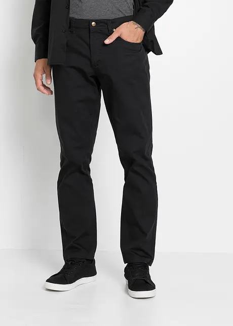 Regular Fit-twillbukse i ren bomull, Straight, bonprix
