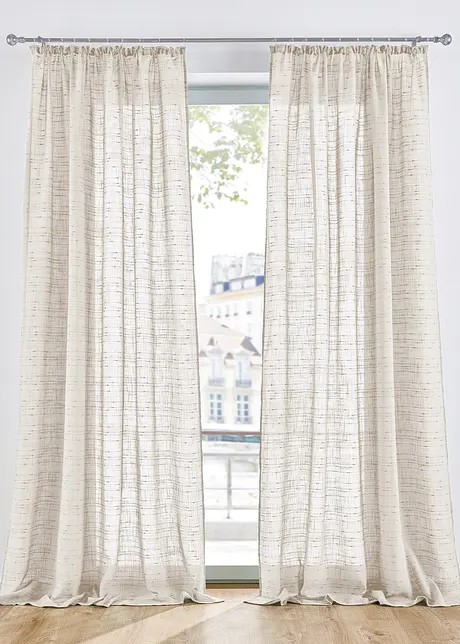 Gardin i lin-stil (1-pack), bonprix