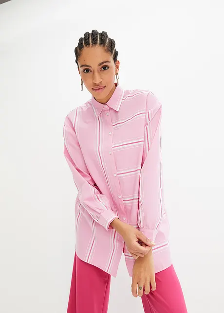 Skjortebluse i ren bomull, bonprix