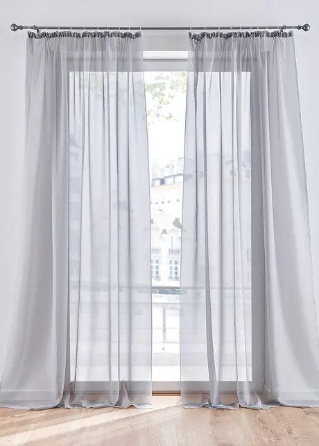 Gardin av lett voile (2-pack), bonprix