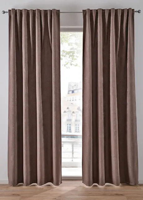 Mørkleggingsgardin med lett struktur (2-pack), bonprix