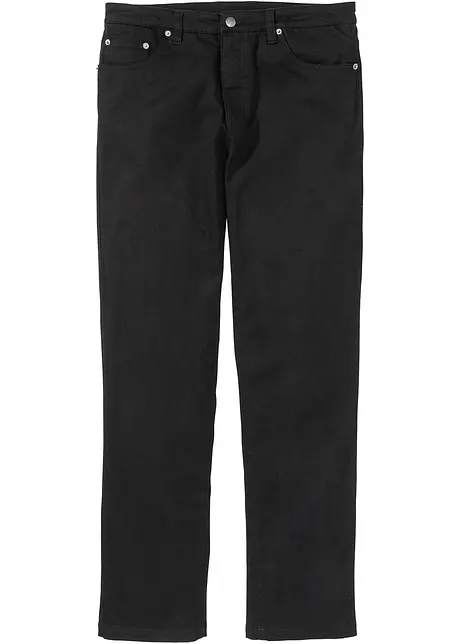 Classic Fit-bukse med stretch i 100% bomull, Straight, bonprix