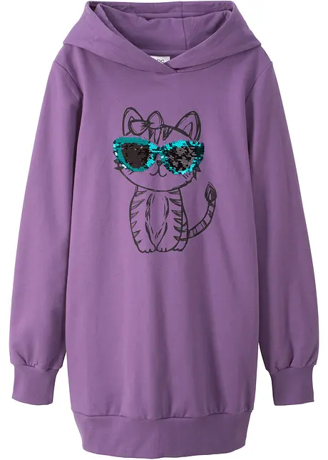 Oversized sweatkjole i økologisk bomull til barn, bonprix