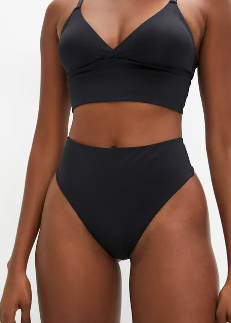 Highwaist-stringtruse med glanseffekt (2-pack), bonprix