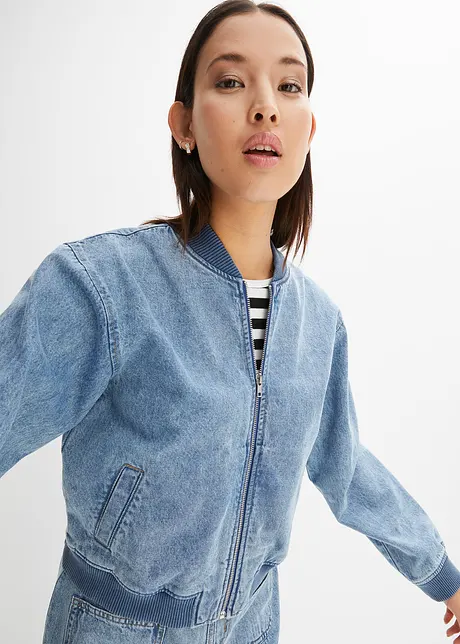 Bomberjakke i denim, bonprix