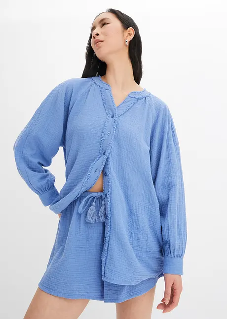 Oversized musselin-bluse, bonprix