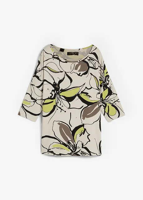 Topp med flaggermusermer og blomsterprint, bonprix
