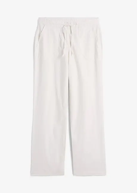 Linbukse med vide ben, bonprix